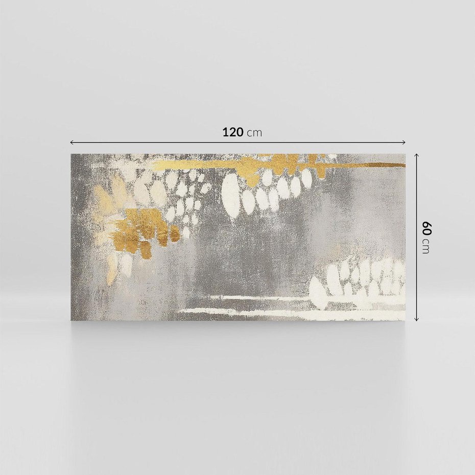 Obraz na płótnie 120x60 - Malowane impresje zmysłów - abstrakcyjne plamy, linie