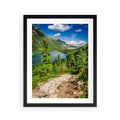 Plakat w ramie 40x50 - Jezioro górskie: harmonia natury - jezioro, góry - rama czarna
