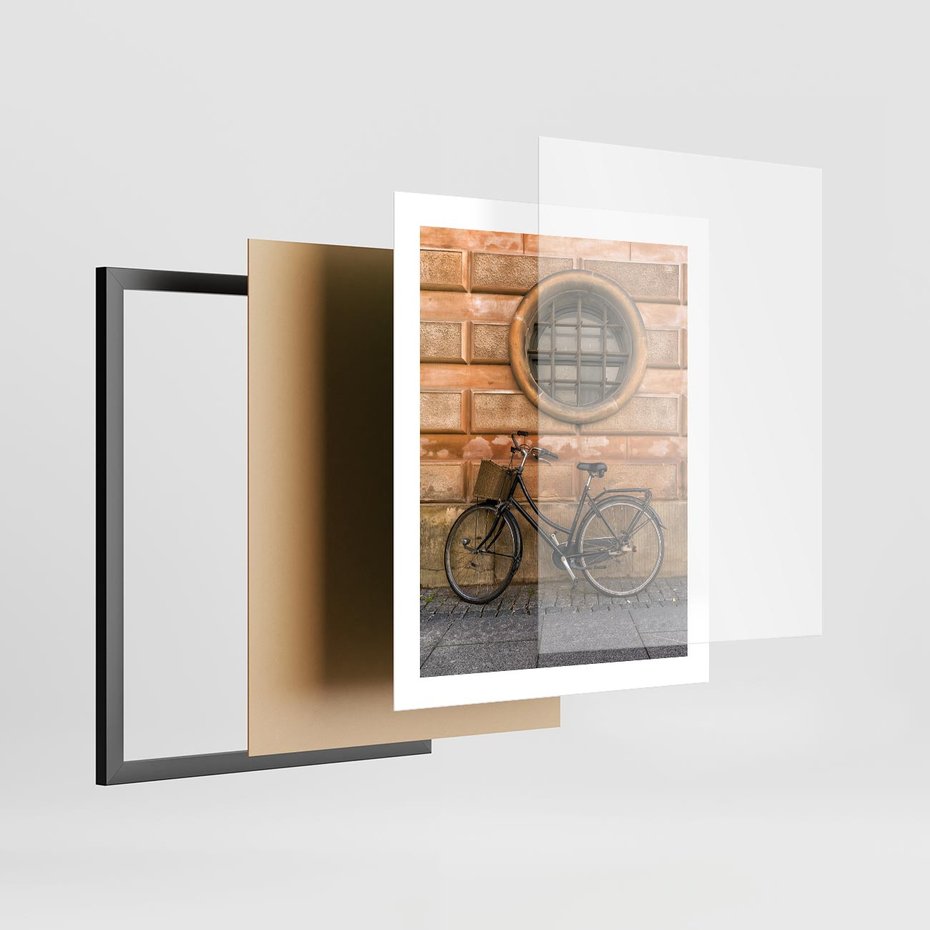 Plakat w ramie 40x50 - Holenderska Ikona - rower, Holandia - rama czarna