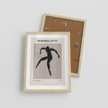 Plakat w ramie 30x40 - Sztuka Nowoczesności: Minimalistyczny Plakat - modern art, minimalistyczny plakat - rama drewno