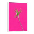 Obraz w ramie 70x100 - Retro Stylizacja - palma, liście - rama biała