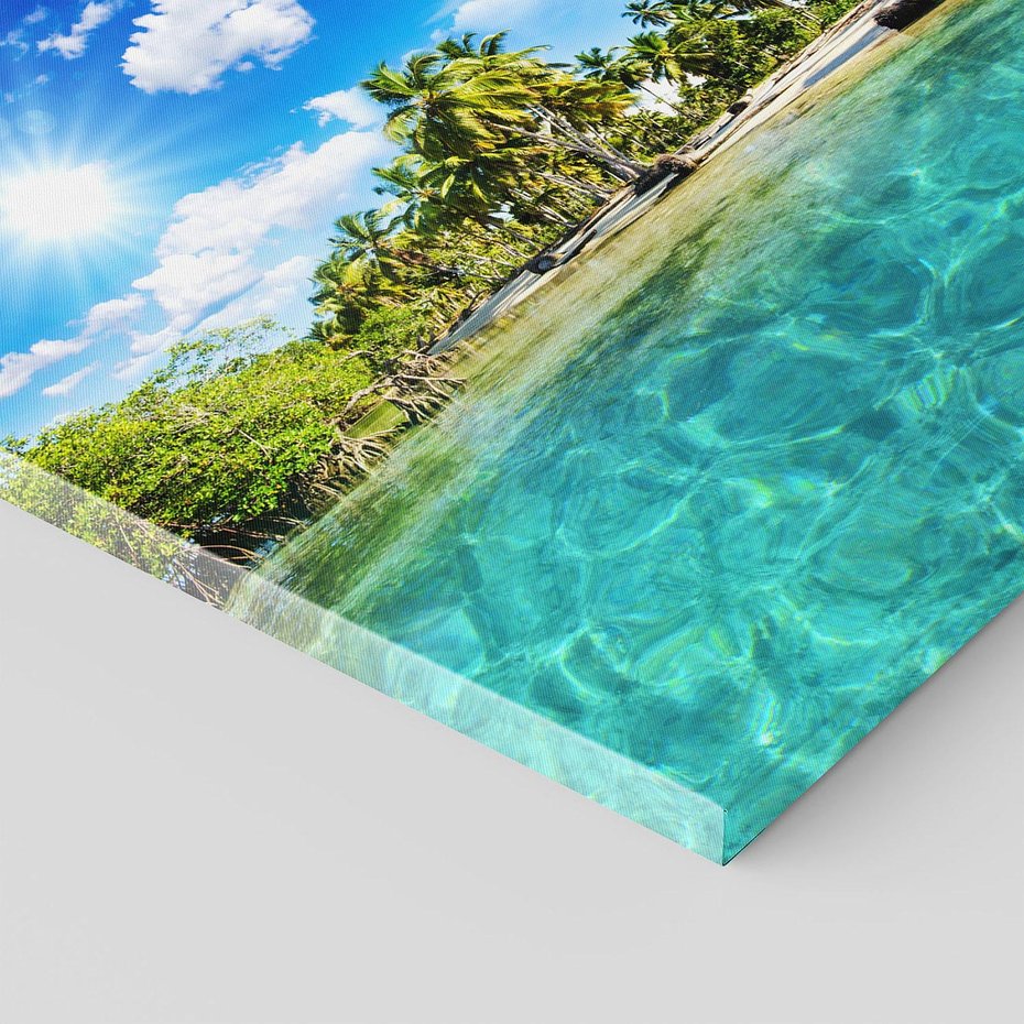 Obraz na płótnie 40x40 - Rajskie wakacje na plaży - plaża, wakacje