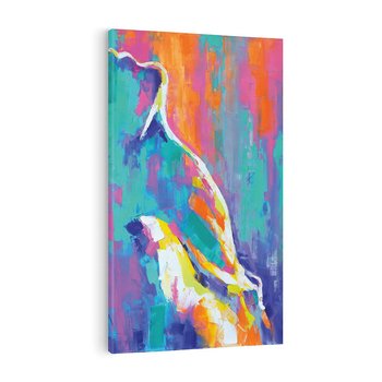 Obraz na płótnie 80x120 - Olejne Wibrujące Emocje - abstrakcyjny obraz, różne kolorowe maźnięcia pędzla