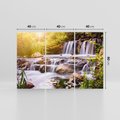 Obraz na płótnie 120x80 - Moc Natury - wodospad, rzeka
