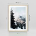 Plakat w ramie 50x70 - Góry, Las i Śnieg na Obrazie - góry, las - rama drewno