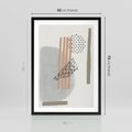 Plakat w ramie 50x70 - Nowoczesna Abstrakcja: Delikatne Beże - abstrakcja, nowoczesna sztuka - rama czarna