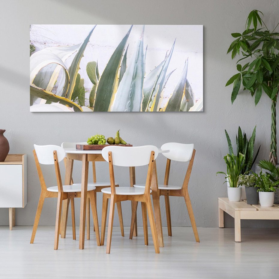 Obraz na płótnie 120x60 - Sukulentowe liście - liście, sukulenty