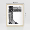 Plakat w ramie 30x40 - Minimalizm Wysokości - architektura, czarno białe zdjęcie - rama drewno