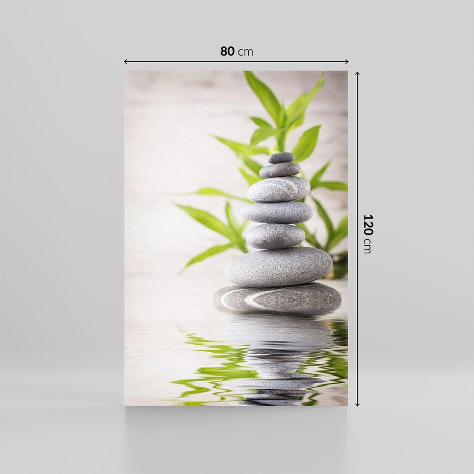 Obraz na płótnie 80x120 - Spa kamienie: naturalne piękno - spa, kamienie