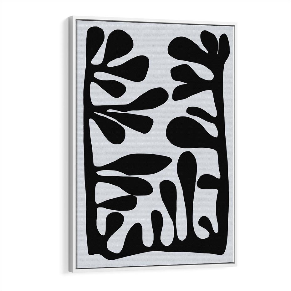 Obraz w ramie 80x120 - Taniec Kształtów - matisse, sztuka nowoczesna - rama biała