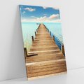 Obraz na płótnie 80x120 - Pomost nad morską przestrzenią - pomost, morze