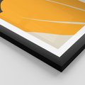Plakat w ramie 40x50 - Migocące Formy - abstrakcyjny minimalistyczny obraz, żółta papryczka - rama czarna