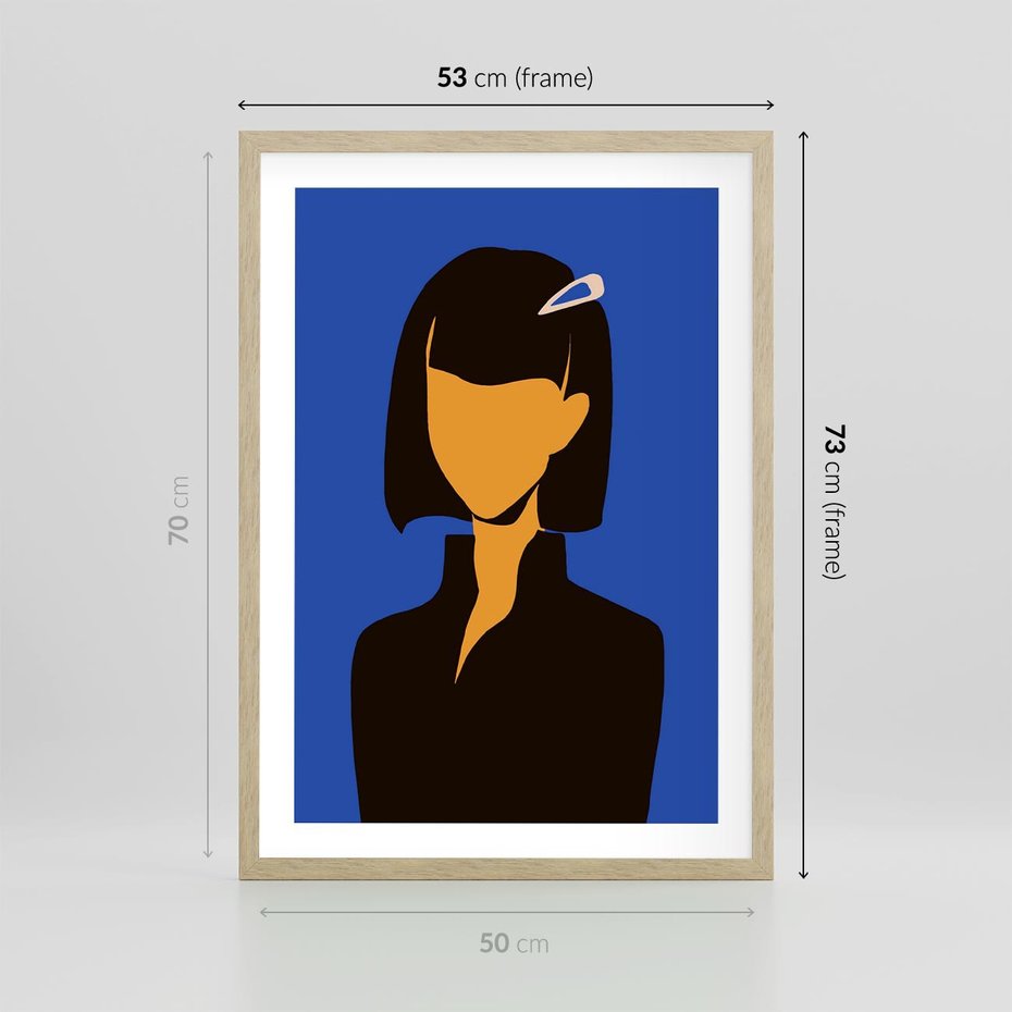 Plakat w ramie 50x70 - Energetyczne Zestawienie - sztuka nowoczesna, plakat - rama drewno