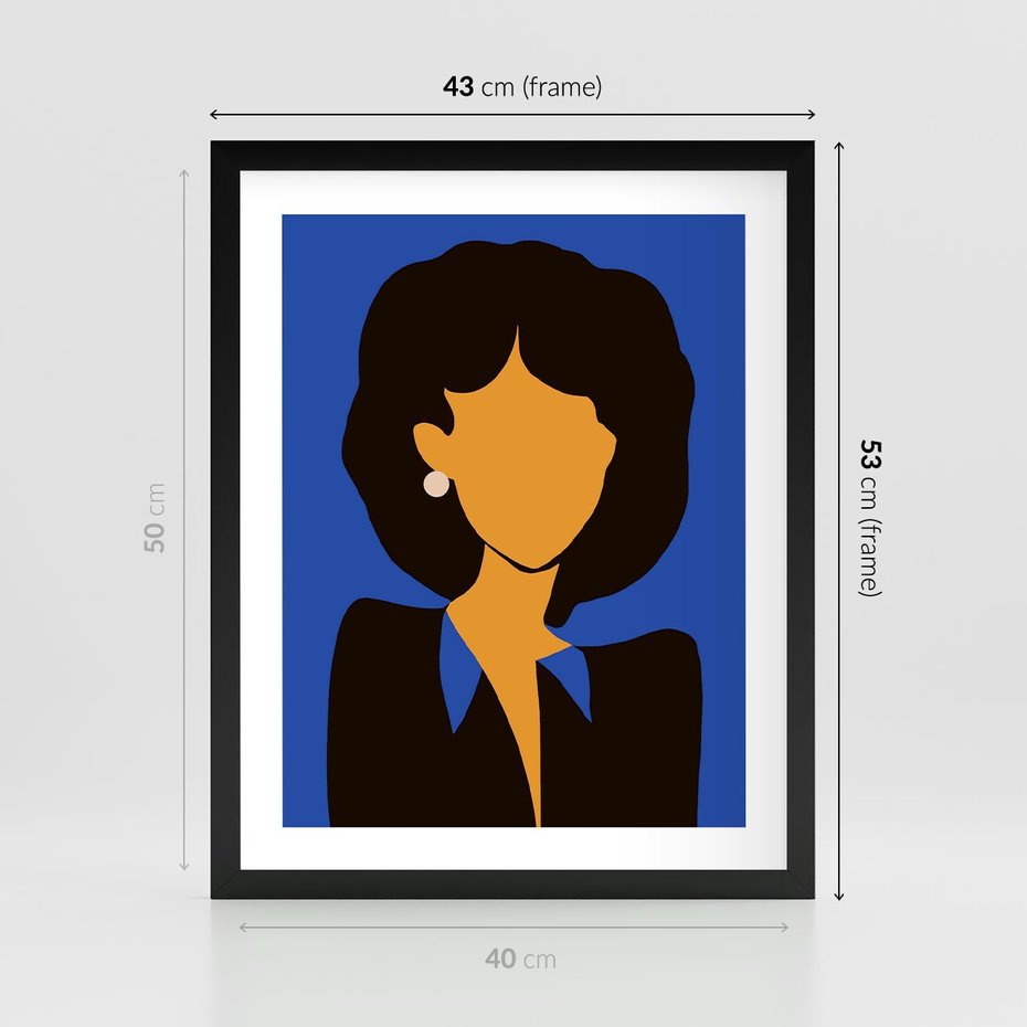 Plakat w ramie 40x50 - Modernistyczne Wibracje - sztuka nowoczesna, plakat - rama czarna