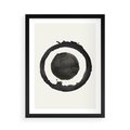 Plakat w ramie 50x70 - Harmonijne Emocje - abstrakcyjne plamy okręgi, akwarelowe - rama czarna