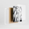 Zestaw obrazy w ramie 50x70 galeria - Nowoczesna, architektura, black, white - rama biała