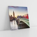 Obraz na płótnie 30x30 - London Calling: Autobus i Big Ben - Londyn, autobus