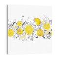 Obraz na płótnie 70x70 - Odkryj świeżość - lód, cytryny
