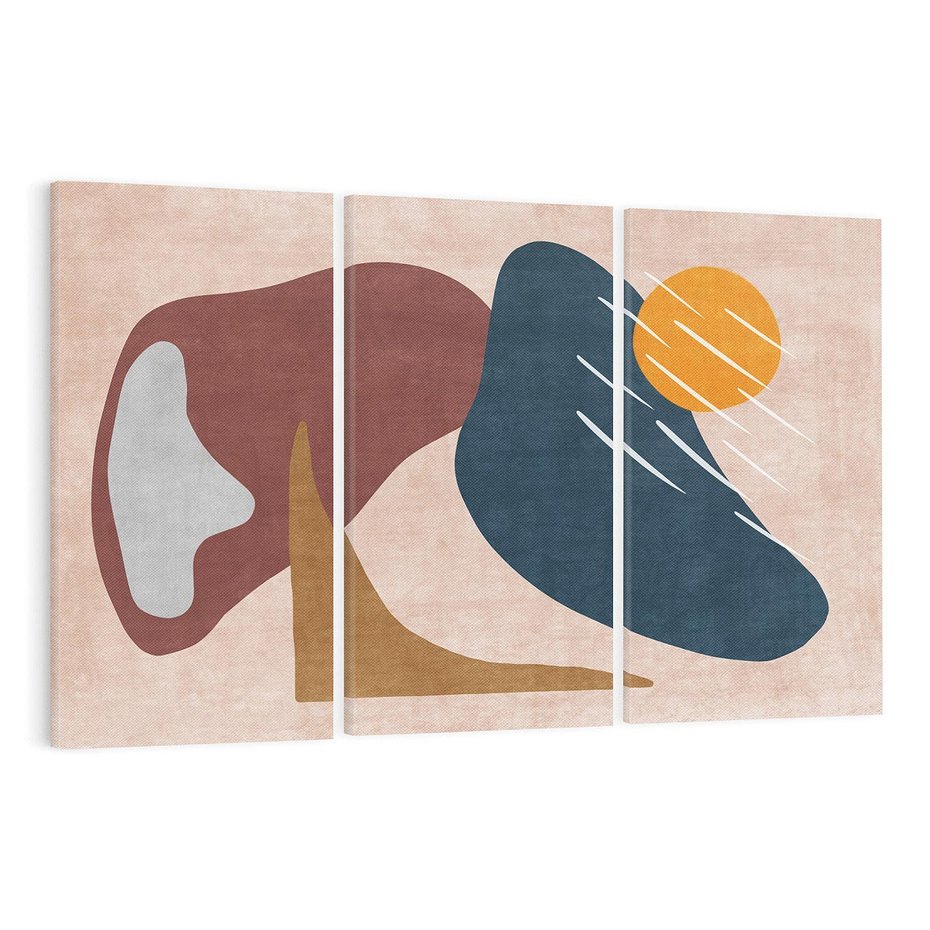 Obraz na płótnie 120x80 - Opowieść szepczących pędzli - abstrakcyjne plamy, kształty