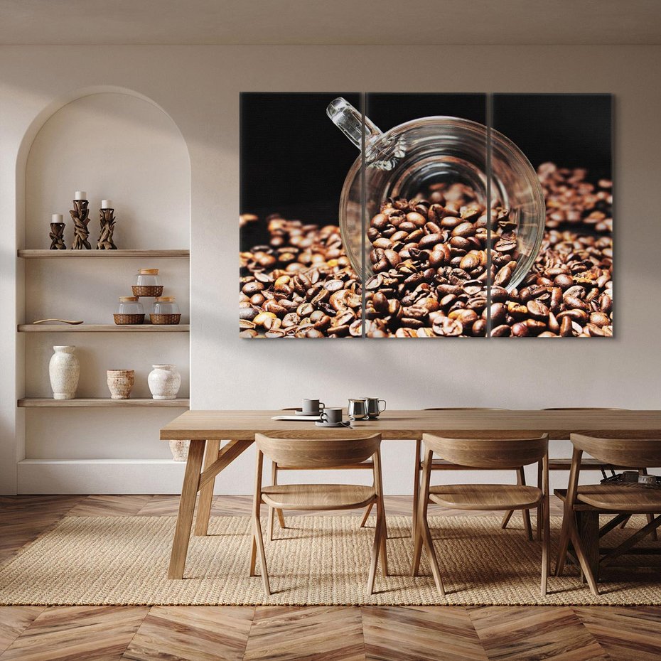 Obraz na płótnie 120x80 - Kawa - zmysłowy napój - kawa, ziarna