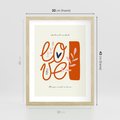 Plakat w ramie 30x40 - Pastelowa Siła Miłości - miłość, love - rama drewno