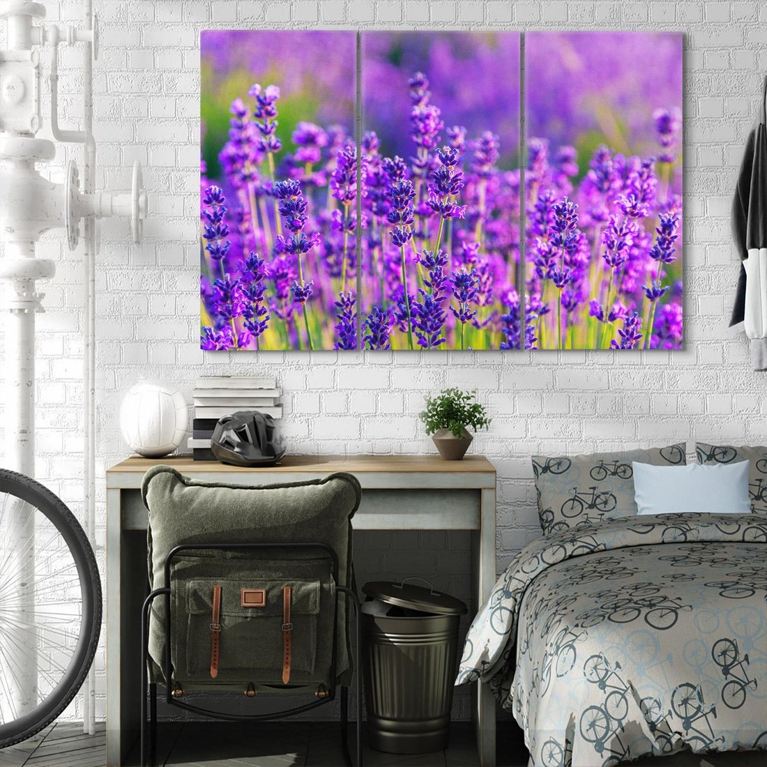 Obraz na płótnie 120x80 - Zaklęta lawenda - lawenda, kwiaty