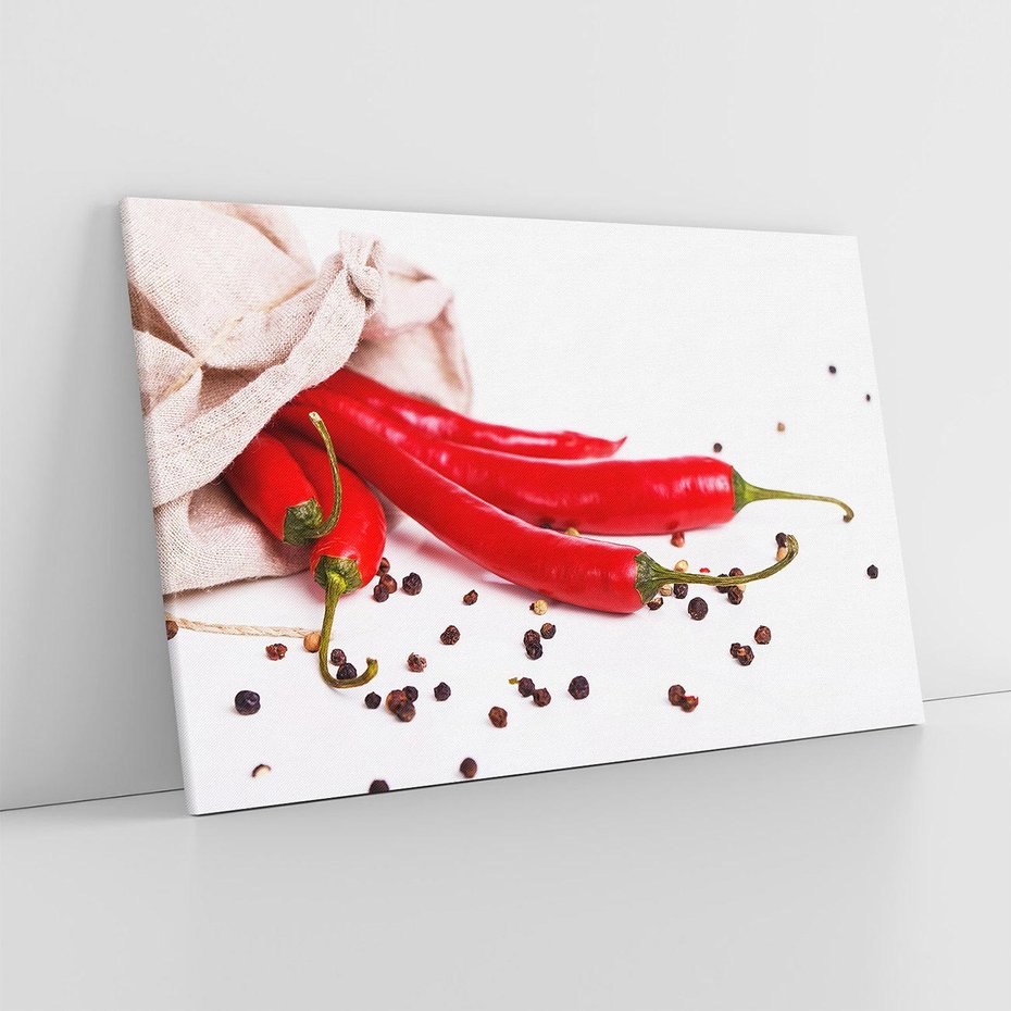 Obraz na płótnie 70x50 - Eksplodujące Smaki: Papryczki i Warzywa - papryczki, warzywa