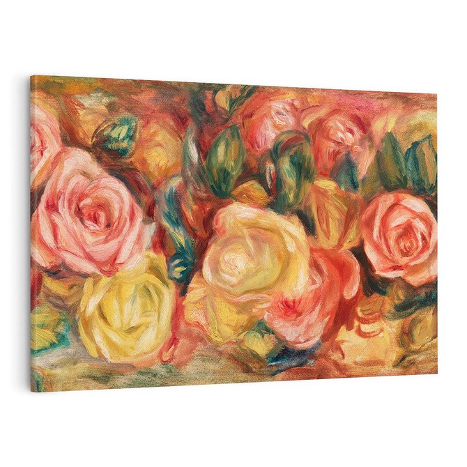 Obraz na płótnie 100x70 - "Róże" (1912), Pierre-Auguste Renoir - Reprodukcja - reprodukcja, obraz na płótnie