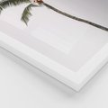 Zestaw obrazy w ramie 30x40 galeria - Cytat, motywacja, plaża, palma - rama biała