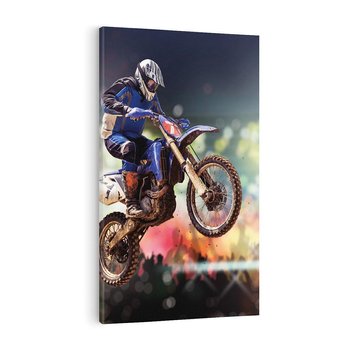Obraz na płótnie 50x70 - Adrenalina na motocyklu cross - motocykl, cross