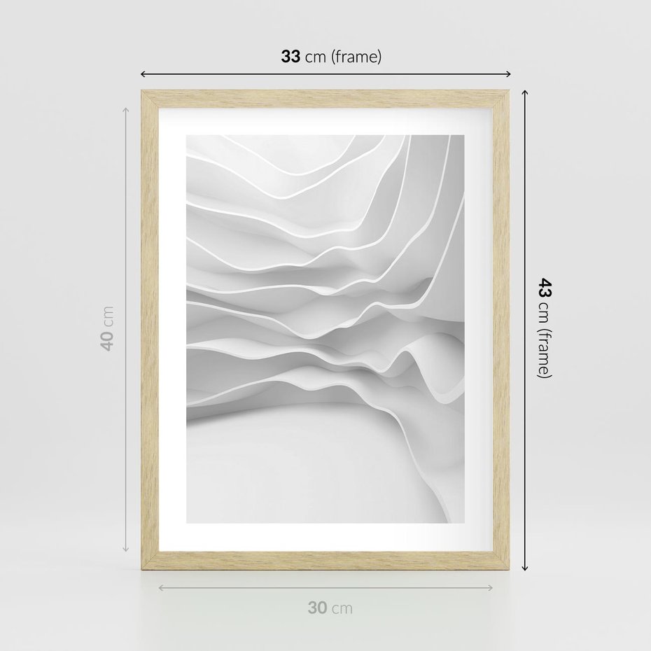 Plakat w ramie 30x40 - Żywa Natur - 3d, abstrakcja - rama drewno