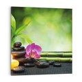 Obraz na płótnie 30x30 - Ukojenie kamieni w SPA - kamienie, SPA