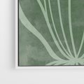 Obraz w ramie 80x120 - Zieleń Kształtująca Spokój - zielony plakat, roślinne inspiracje - rama biała