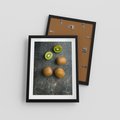 Plakat w ramie 30x40 - : Zdrowe kąski - kiwi, owoce - rama czarna