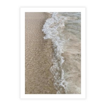 Plakat bez ramy 40x50 - Fale Morza na Piasku - plaża, morze