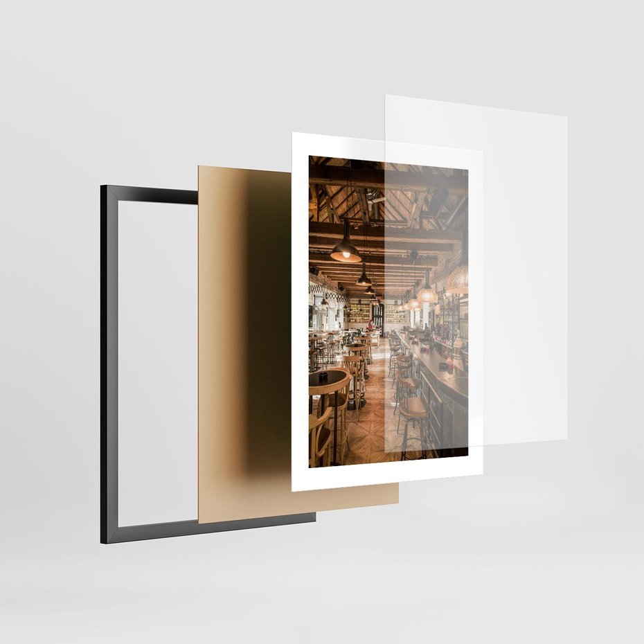 Plakat w ramie 30x40 - Smak i styl - restauracja, architektura - rama czarna