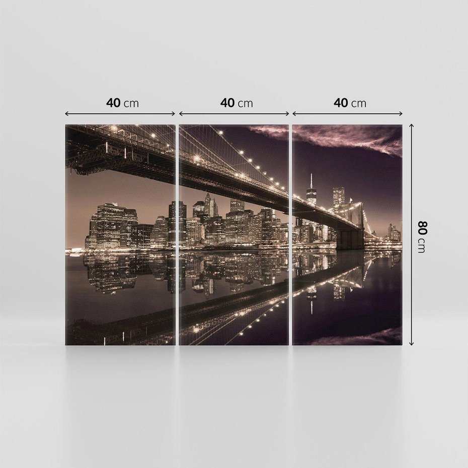 Obraz na płótnie 120x80 - ikona Nowego Jorku - most, Nowy Jork