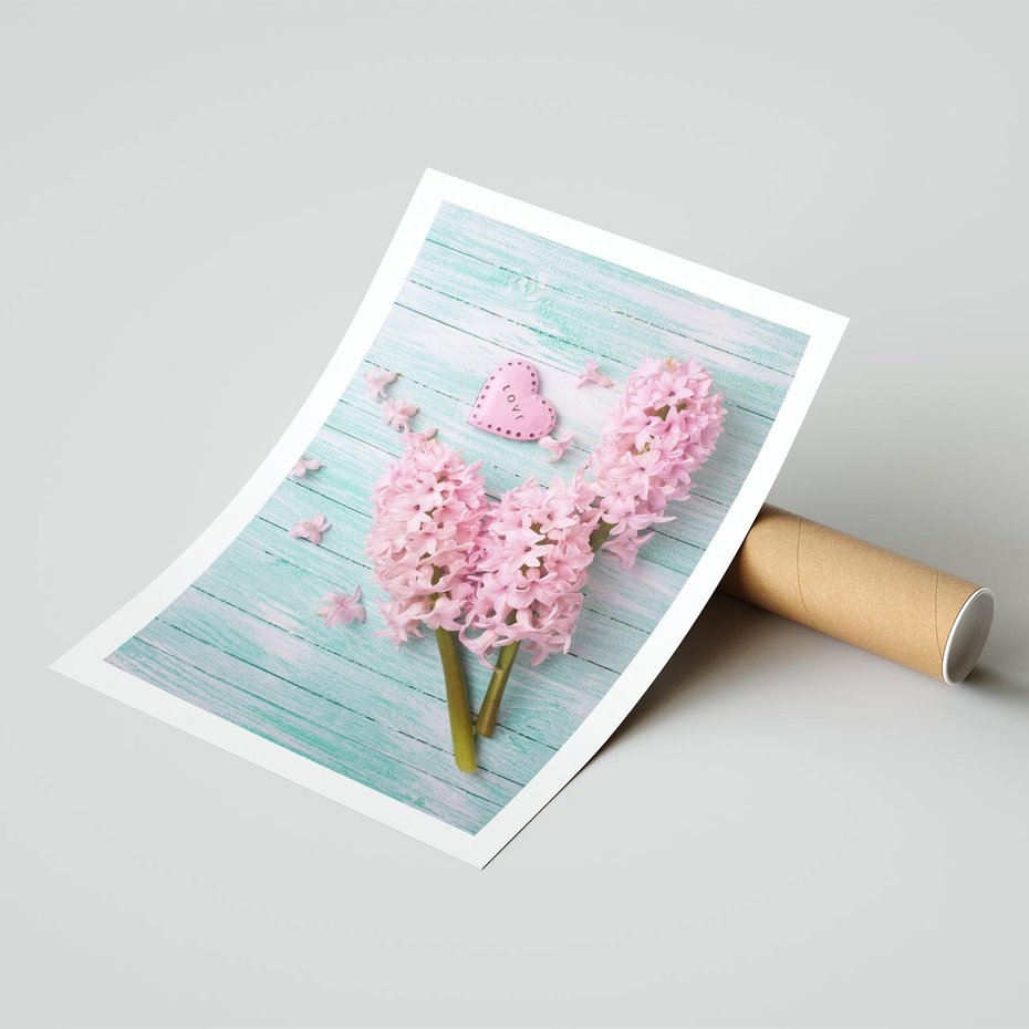 Plakat bez ramy 30x40 - Hiacynty w Kwiatowej Kompozycji - hiacynty, kwiaty