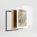 Plakat w ramie 30x40 - Subtelność Utajona - nowoczesny plakat, roślinność - rama czarna