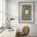 Plakat bez ramy 21x30 - Zaklęte Wnętrza - boho plakat, czarne kropki kreski
