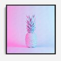 Obraz w ramie 50x50 - Ananas Abstrakcja - ananas, abstrakcja - rama czarna