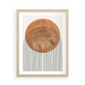 Plakat w ramie 50x70 - Złote Akcenty - nowoczesna sztuka, modern - rama drewno