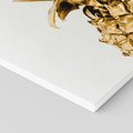 Obraz na płótnie 120x80 - Ekskluzywny Akcent - złoty, ananas