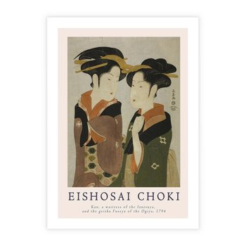 Plakat bez ramy 50x70 - Reprodukcja Japońskiej Grafiki - eishosai choki, reprodukcja grafiki