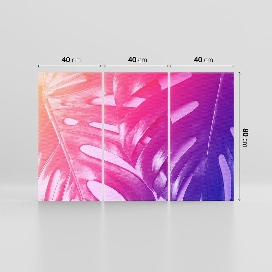 Obraz na płótnie 120x80 - Monstera Kwiaty Liście - monstera, kwiaty