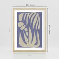 Plakat w ramie 30x40 - Kształty Niewidzialnych Granic - abstrakcyjna sztuka, skandynawski styl - rama drewno