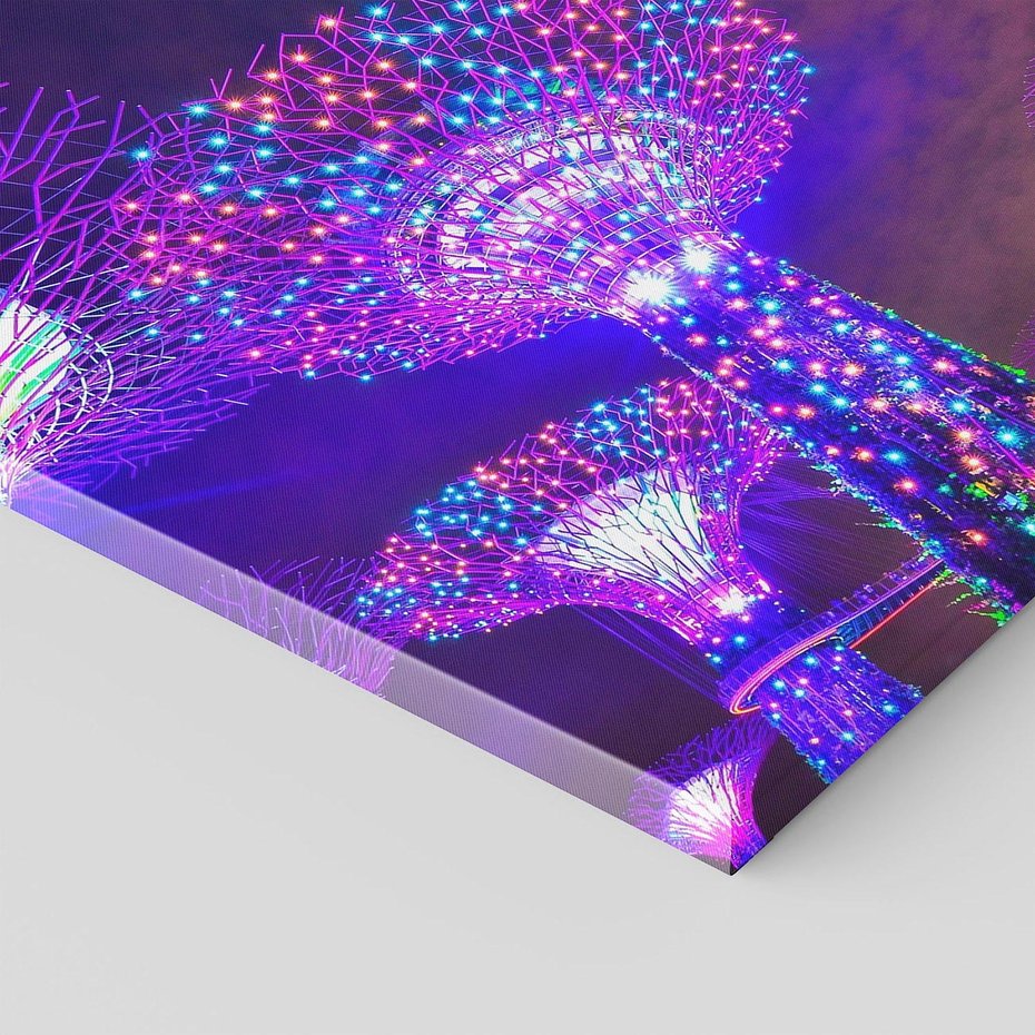 Obraz na płótnie 30x30 - Azja: nocne światła architektury - Azja, noc