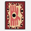 Obraz w ramie 50x70 - Migotliwe Kształty - abstrakcyjny obraz, boho styl - rama czarna