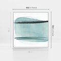 Obraz w ramie 50x50 - Turkusowy Świat - minimlizm, abstrakcja - rama biała