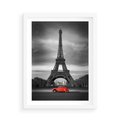Plakat w ramie 50x70 - Elegancja Wieży - wieża, Eiffla - rama biała